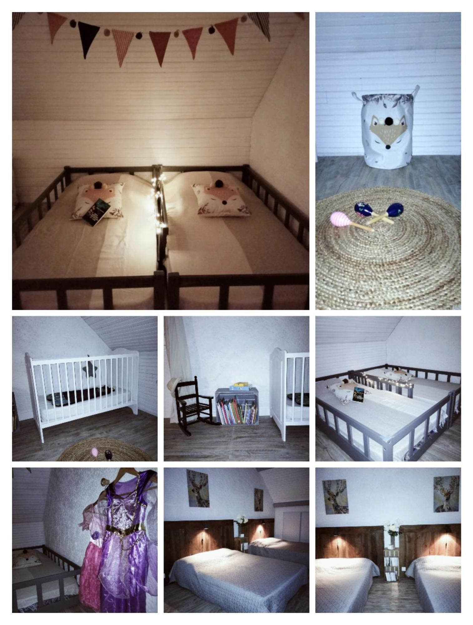 Chambre Familiale Anna "Mon Lit Au Pre" , Jusqu'A 4 Adultes Et 2 Enfants Avec Piscine Familles, Couples Ou Femmes Seulement Pontours Luaran gambar